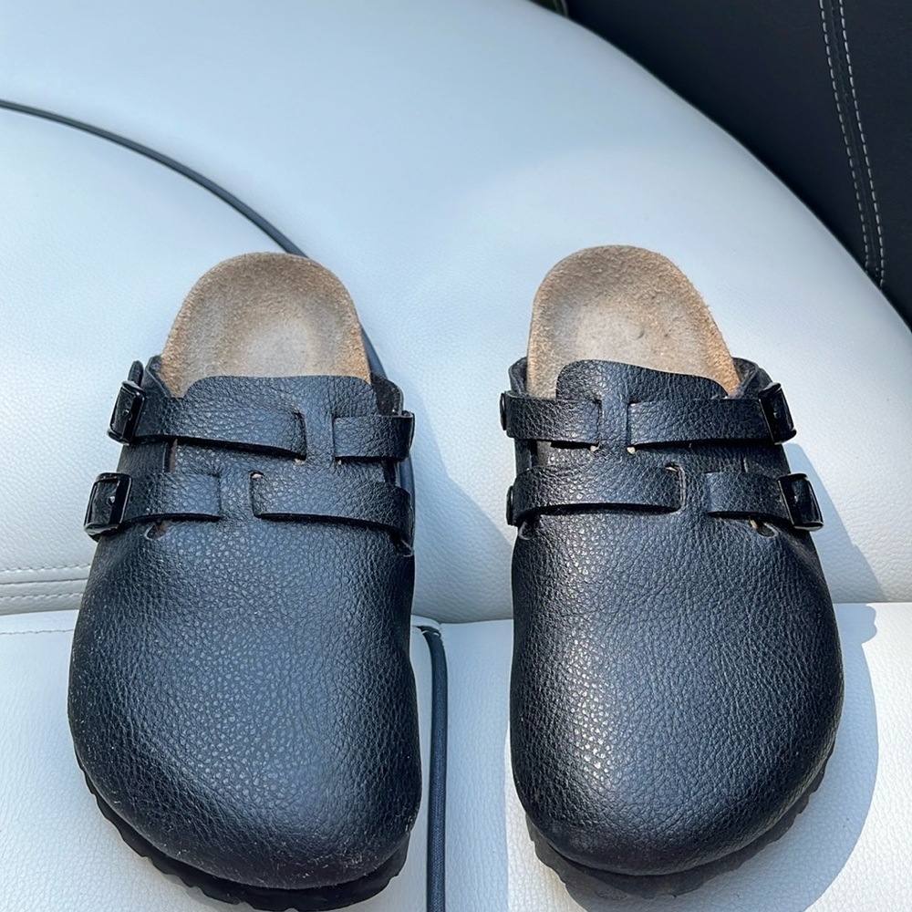 Birkenstock “Birki’s” Camden Mule Clog Black,Sz.37, ladies 6,2 straps w buckles